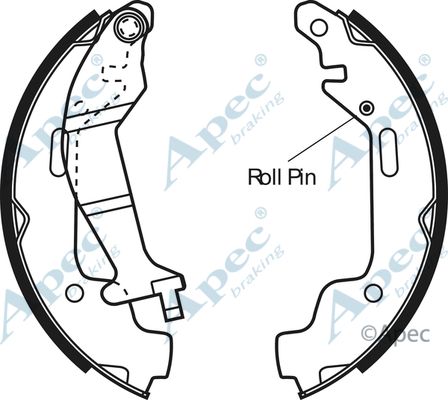 APEC BRAKING Bremžu loku komplekts SHU633